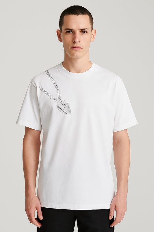 Burberry Shield Hardware Cotton T Shirt - White
