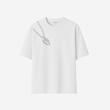 Burberry Shield Hardware Cotton T Shirt - White