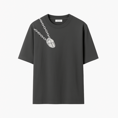 Burberry Shield Hardware Cotton T Shirt - Grey