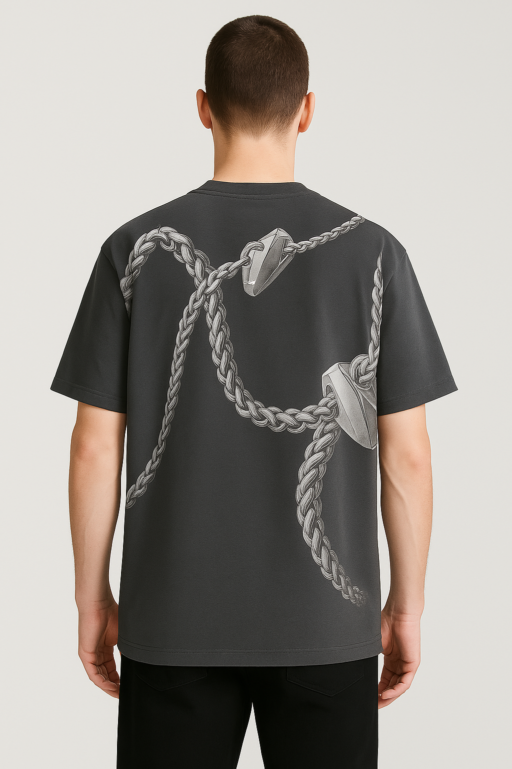 Burberry Shield Hardware Cotton T Shirt - Grey