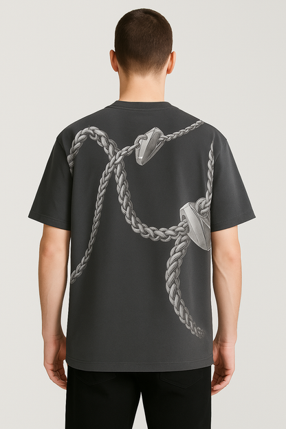 Burberry Shield Hardware Cotton T Shirt - Grey