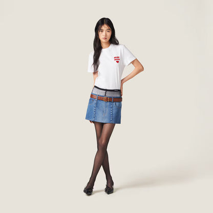 Miu Miu Cotton jersey T-shirt White