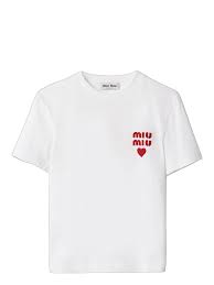 Miu Miu Cotton jersey T-shirt White