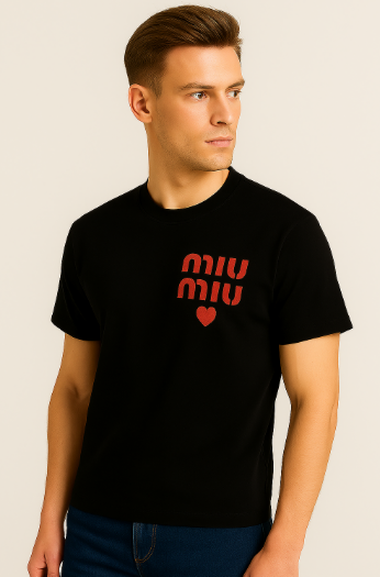 Miu Miu Cotton jersey T-shirt Black