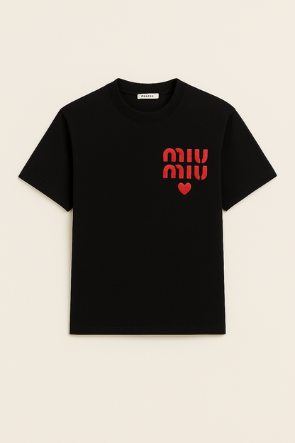 Miu Miu Cotton jersey T-shirt Black