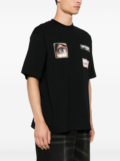 OFF White  Oversized Graphic Tee with Artistic Print