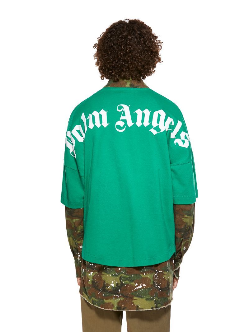 Palm Angels Oversized Logo T-Shirt - Green | Premium Streetwear Fashion
