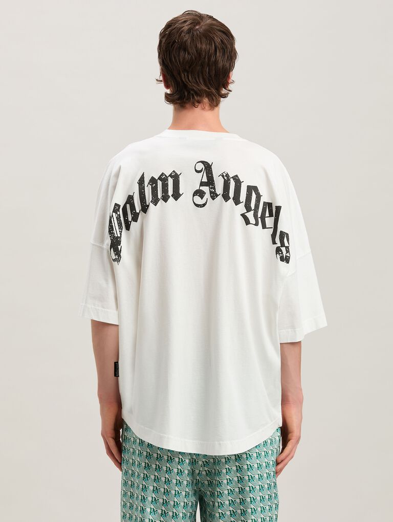 Palm Angels Classic Oversized White Logo T-Shirt