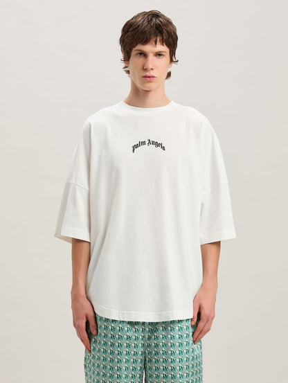 Palm Angels Classic Oversized White Logo T-Shirt