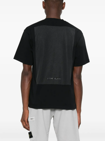 Stone Island Cotton Tshirt with Pixel Dots Black