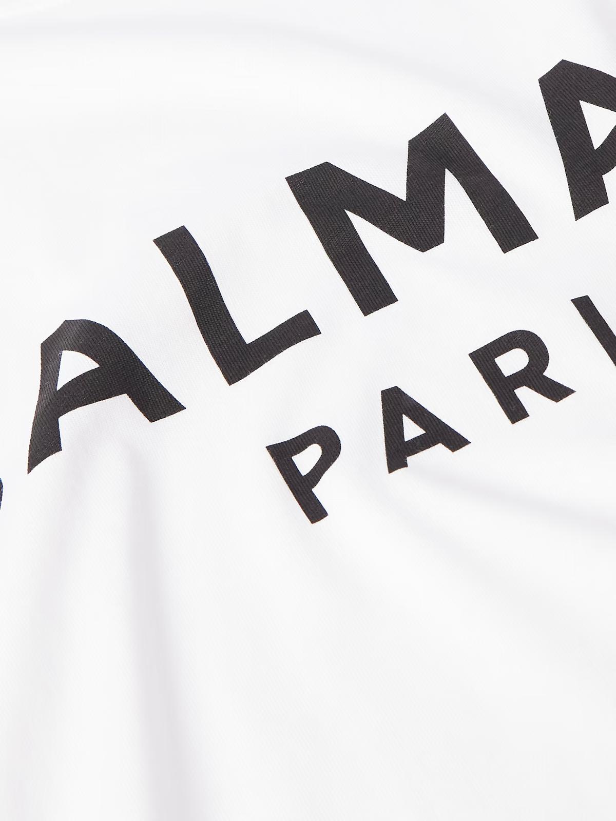Balmain Logo-Print Organic Cotton T-Shirt – White