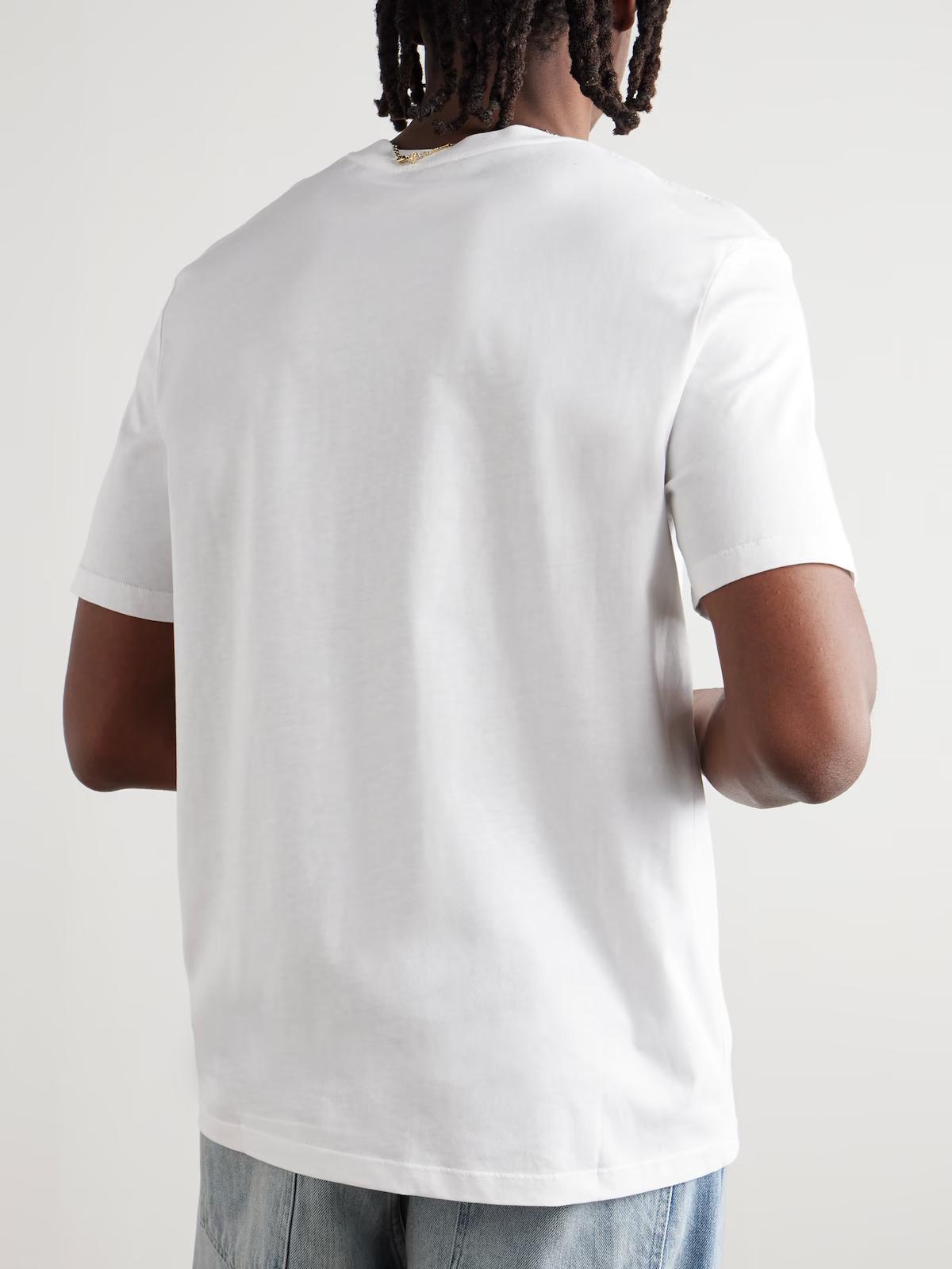 Balmain Logo-Print Organic Cotton T-Shirt – White