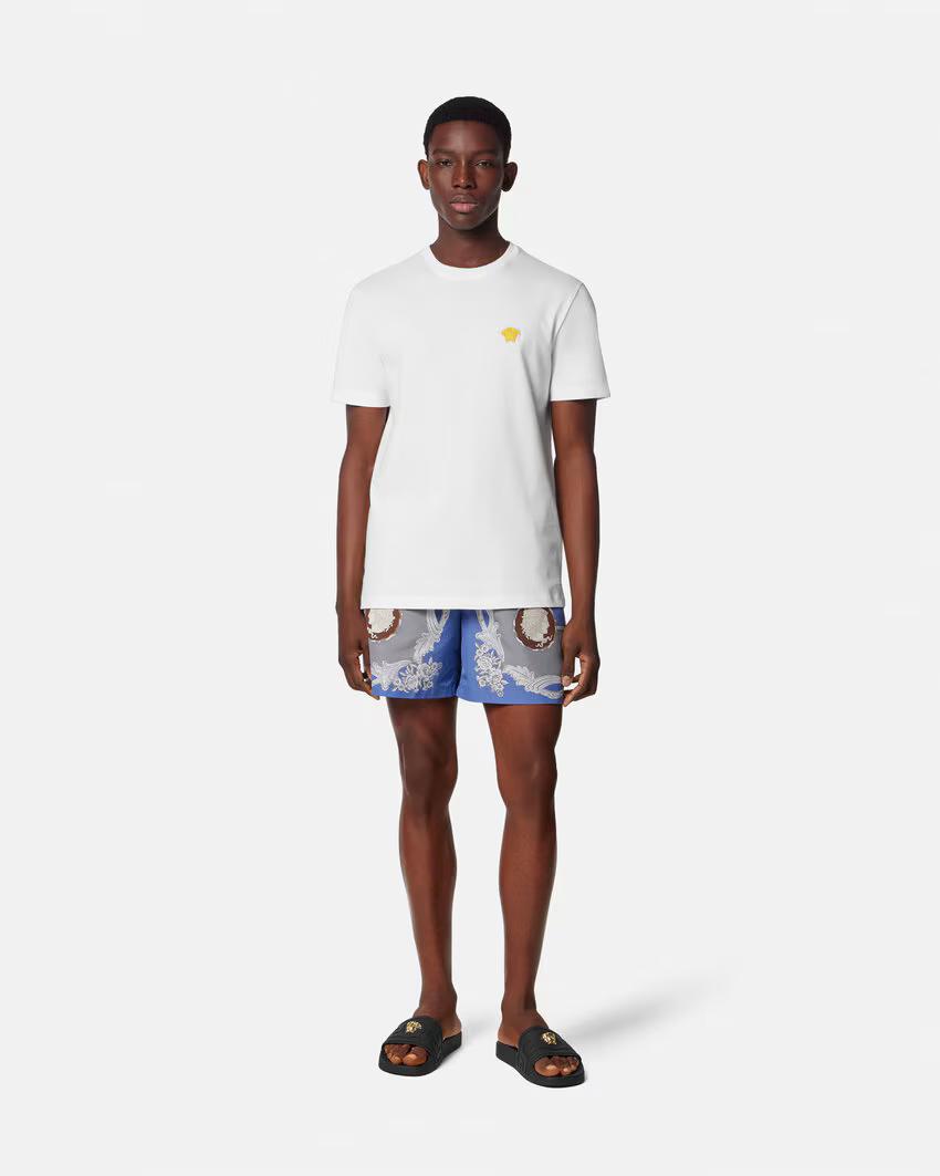 Versace Barocco Medusa Print Swim Shorts