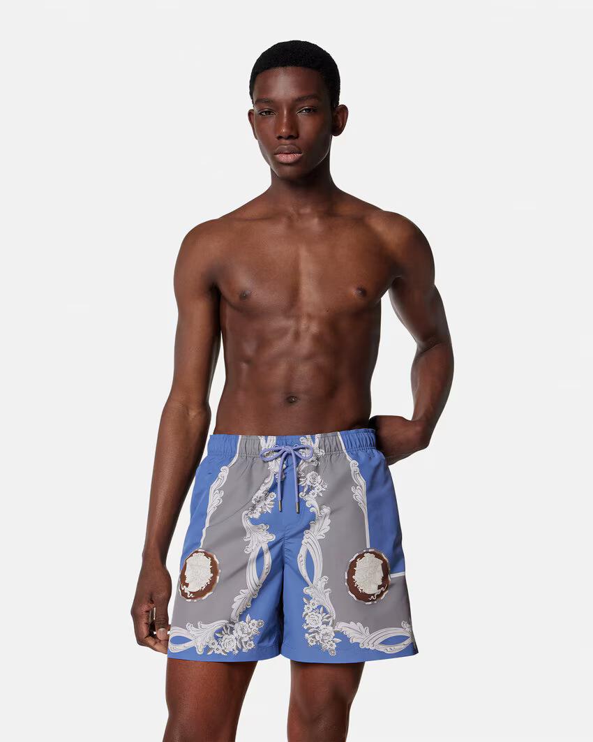 Versace Barocco Medusa Print Swim Shorts