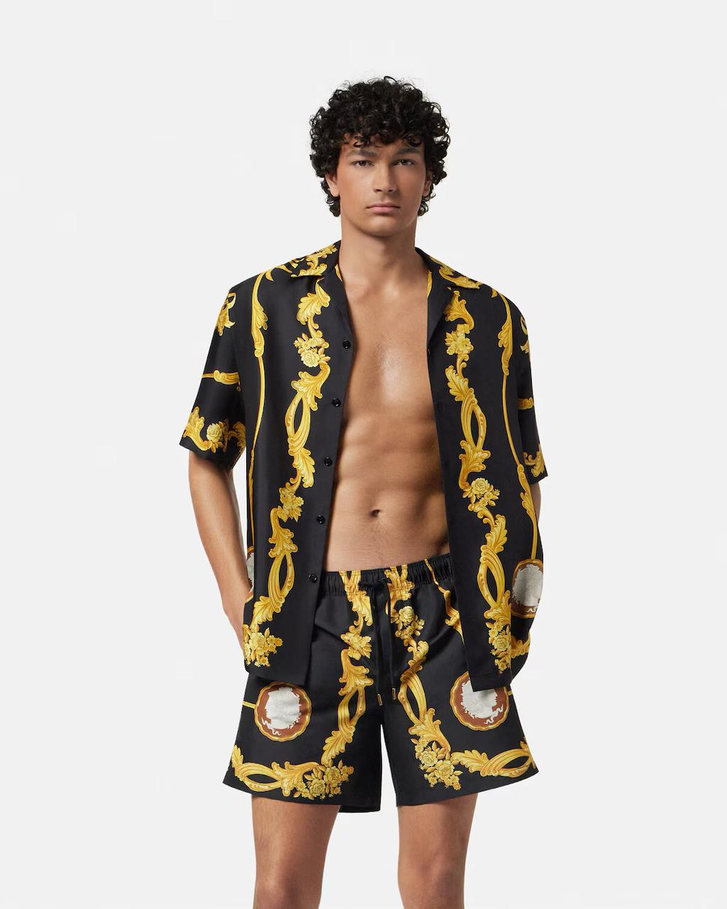 Versace Barocco Medusa Print Swim Shorts