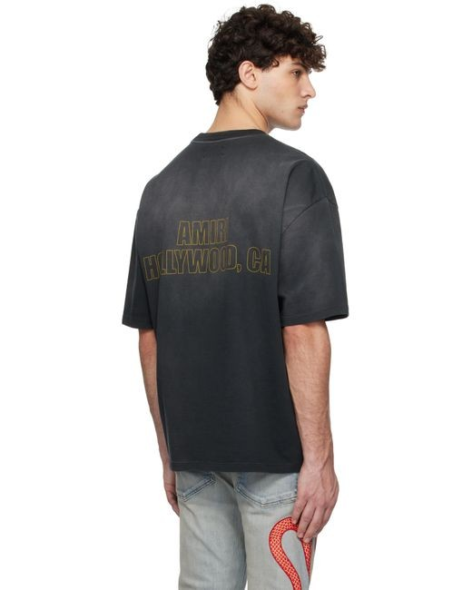 AMIRI  Vintage Eagle printed cotton T-shirt gray